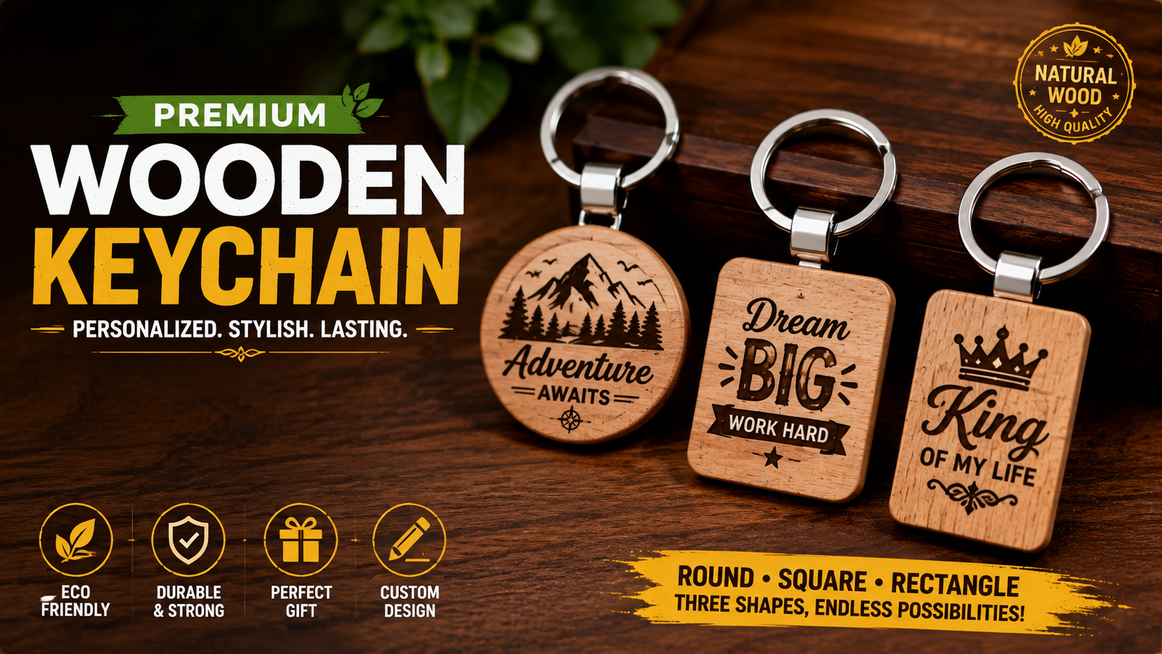Wooden Keychain